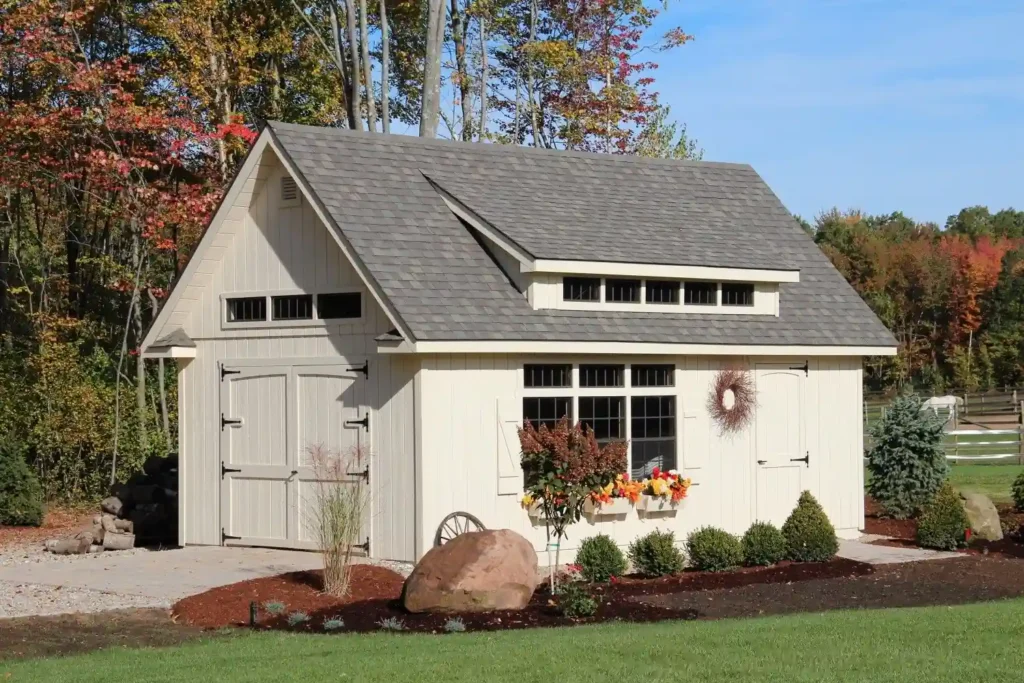 Shed with Garage Door